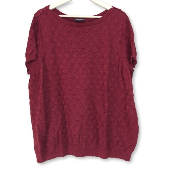 ModCloth Mauve Pointelle Knit Top Women's 3X - Picture 2 of 14